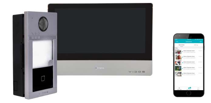 Zestaw podtynkowy wideodomofonu IP Vidos czytnik RFID monitor 7''